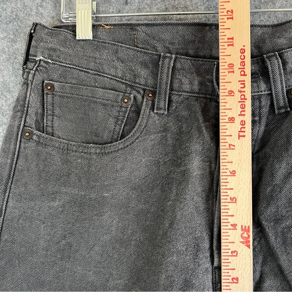 LEVI'S 501 White Oak Cone Denim Jeans Button Fly Grey Size 32 (altered) - Picture 11 of 12